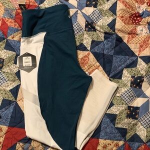 Ladies Avia Crop Two-Tone Leggings
